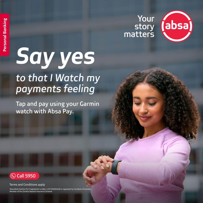 You can now pay for your purchases even if you don’t have your wallet or phone with you. With Absa Pay, you can use your Garmin watch to tap and make payments without missing a beat. Say yes to that 2026 feeling.

#YourStoryMatters